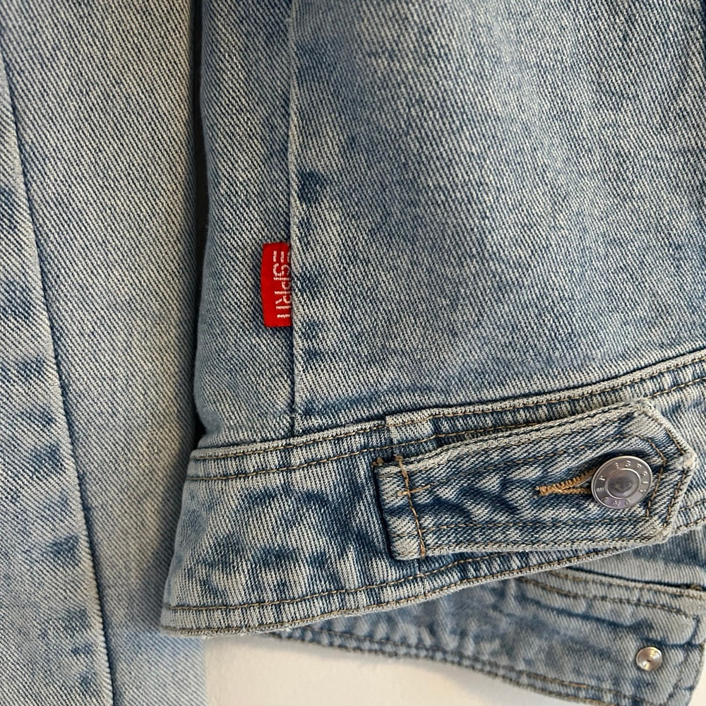 Vintage 90s Esprit Denim Jacket Small Light Wash Jean Jacket Cotton Classic Fit - Picture 6 of 11